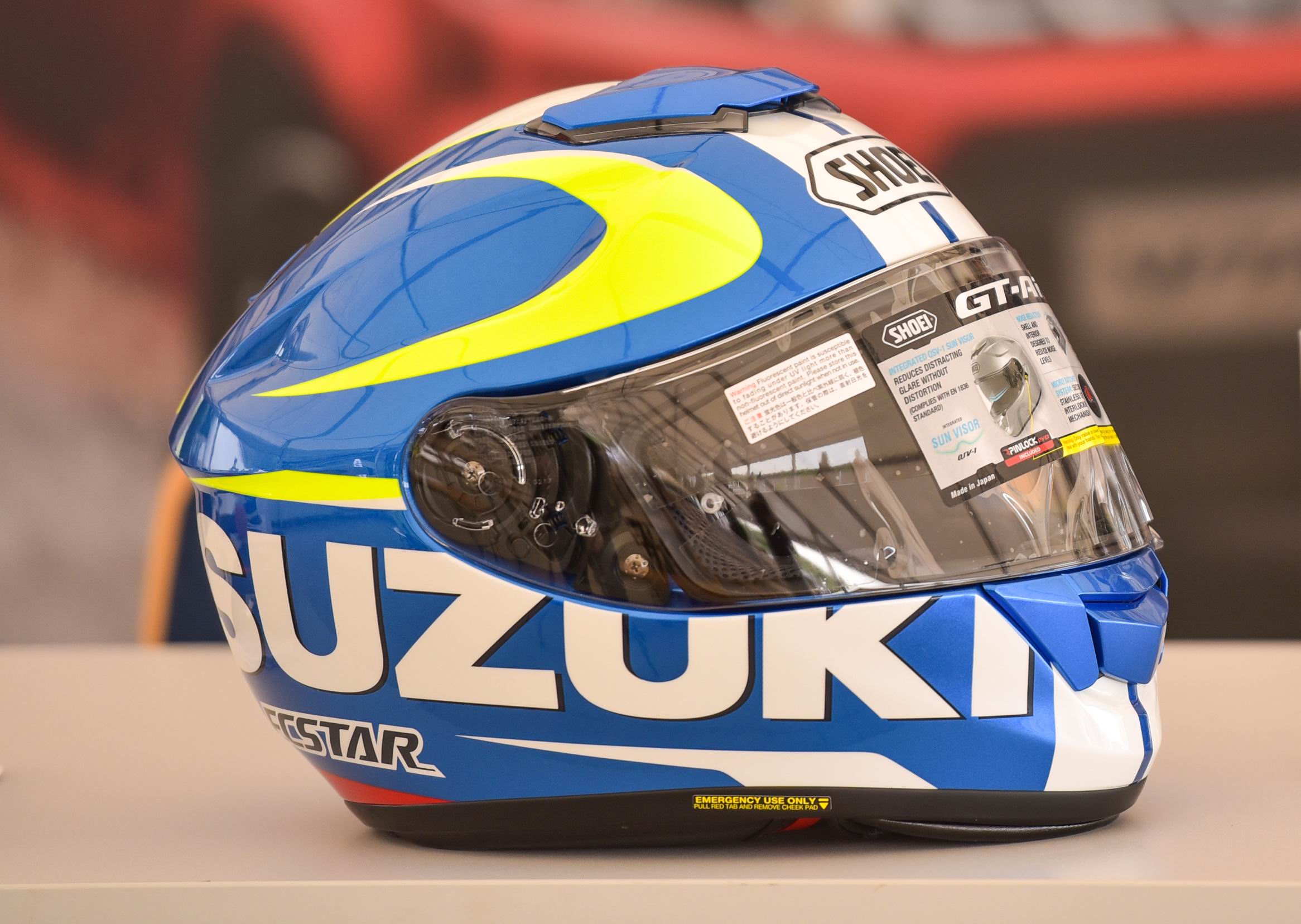 The charity auction of the Shoei Suzuki GT-Air helmet led to a noble